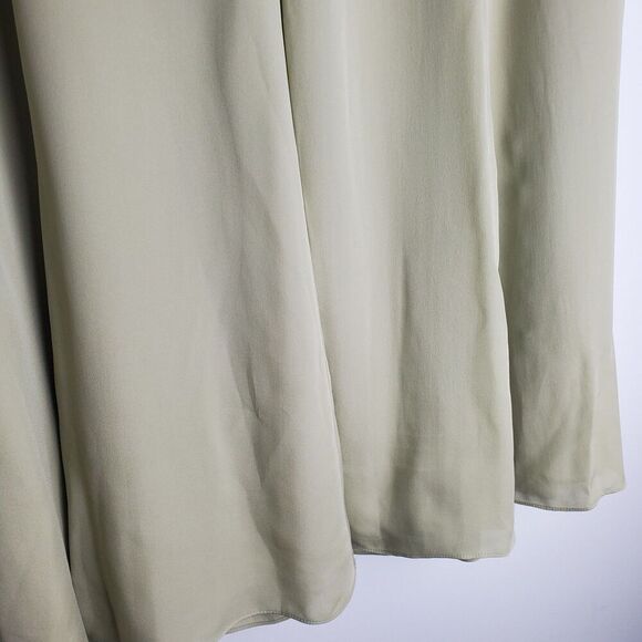 Talbots Green Silk Midi Skirt Size 12W - Picture 4 of 10